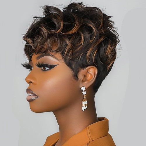 Short pixie cut wigs - short,